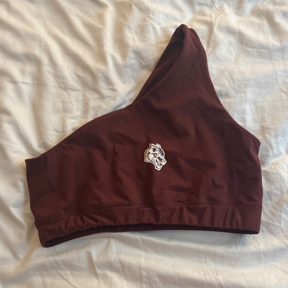Darc Sport Maroon Asymmetrical Sports Bra